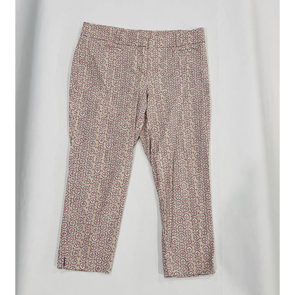 Loft Capris Women’s Petite 10P Marisa Tan Pink Pants A0135